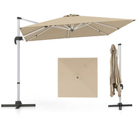 Tangkula 10 ft Square Patio Cantilever Umbrella