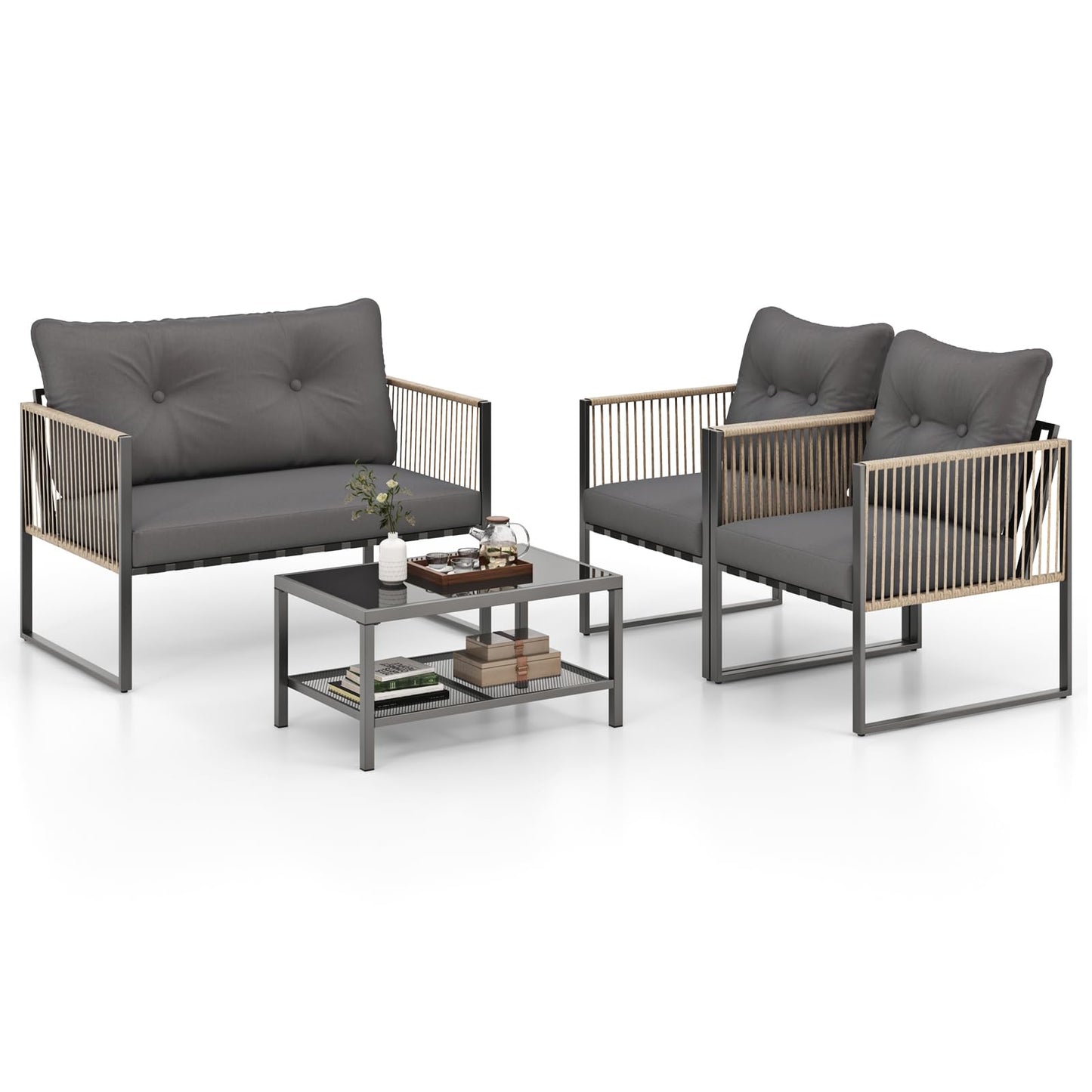 Tangkula 4/8 Pieces Patio Furniture Set