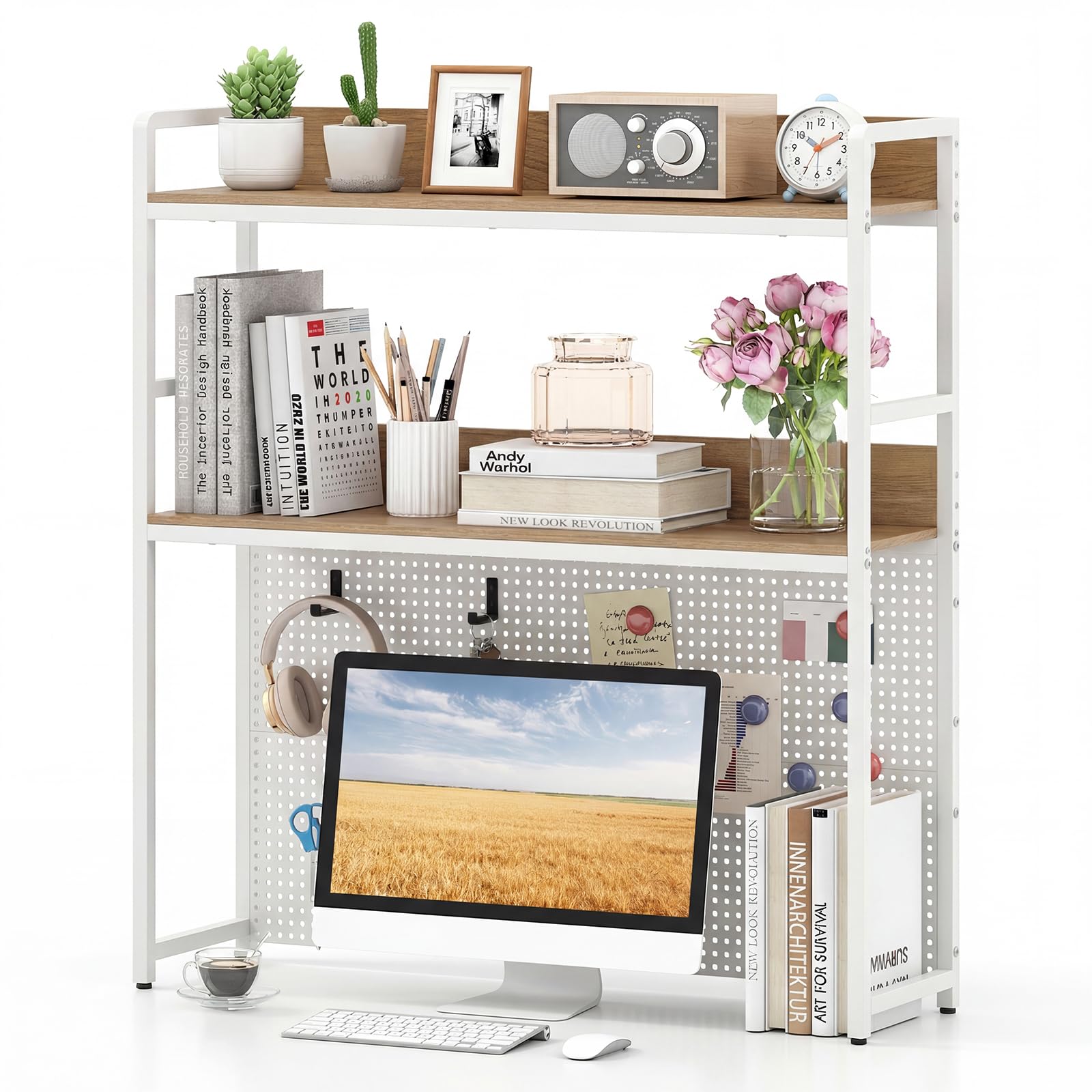 Tangkula Desktop Bookshelf for Dorm Home Office