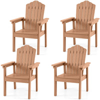 Chaise Adirondack d'extérieur Tangkula avec dossier haut et accoudoirs larges pour terrasse ou piscine