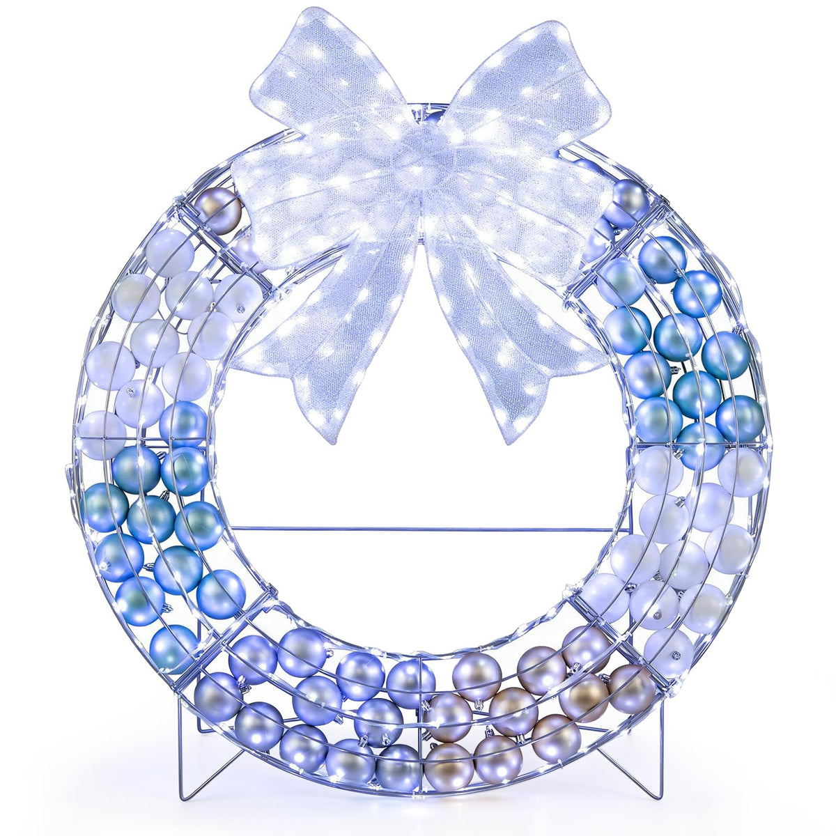 Tangkula 36" Lighted Christmas Wreath Decoration