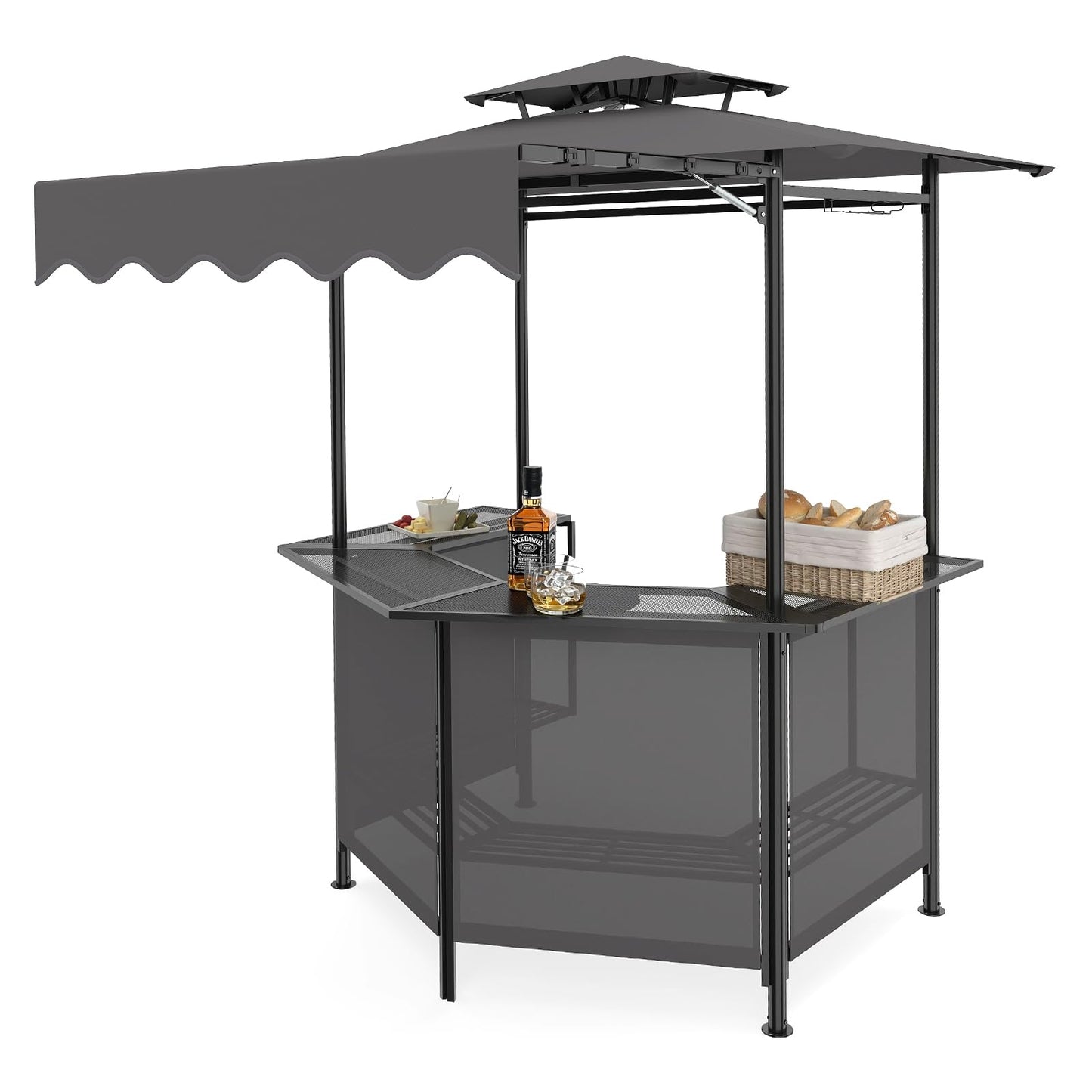 Tangkula Grill Gazebo Outdoor BBQ Gazebo with Awning
