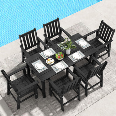 Tangkula 7 Pieces Patio Dining Set with 1.77” Umbrella Hole