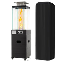 Tangkula Outdoor Heater, 40,000 BTU Propane Patio Heater with Tempered Glass Tube