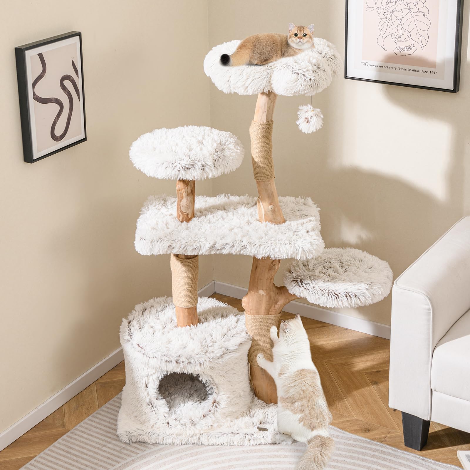 Tangkula 53 Inch Modern Cat Tree