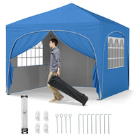 Tangkula 10x10Ft Pop up Canopy with 4 Sidewalls