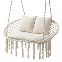 Tangkula 2-Person Hanging Hammock Chair with Cushions