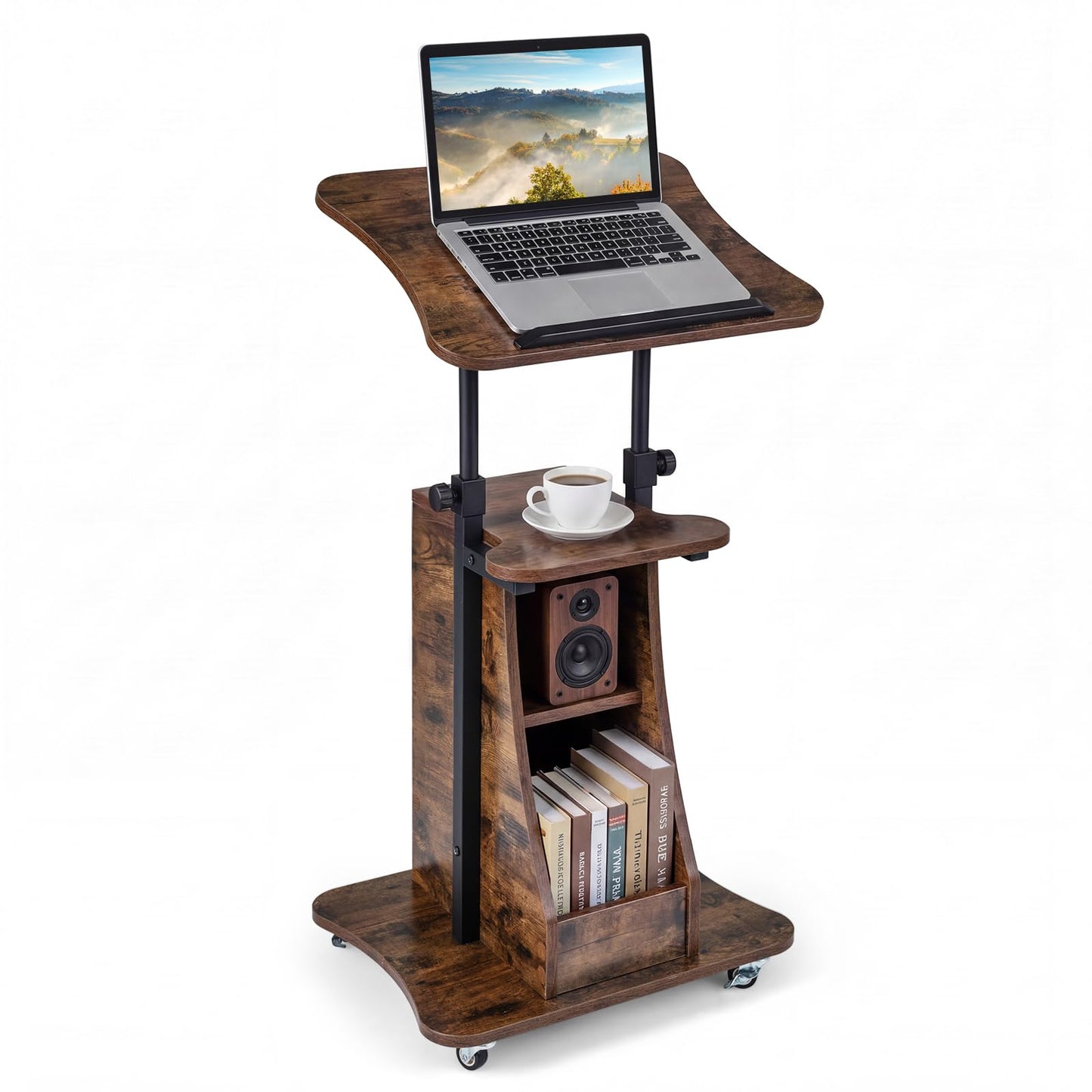 Tangkula Mobile Lectern Podium for Home Office School