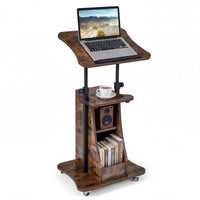 Tangkula Mobile Lectern Podium for Home Office School