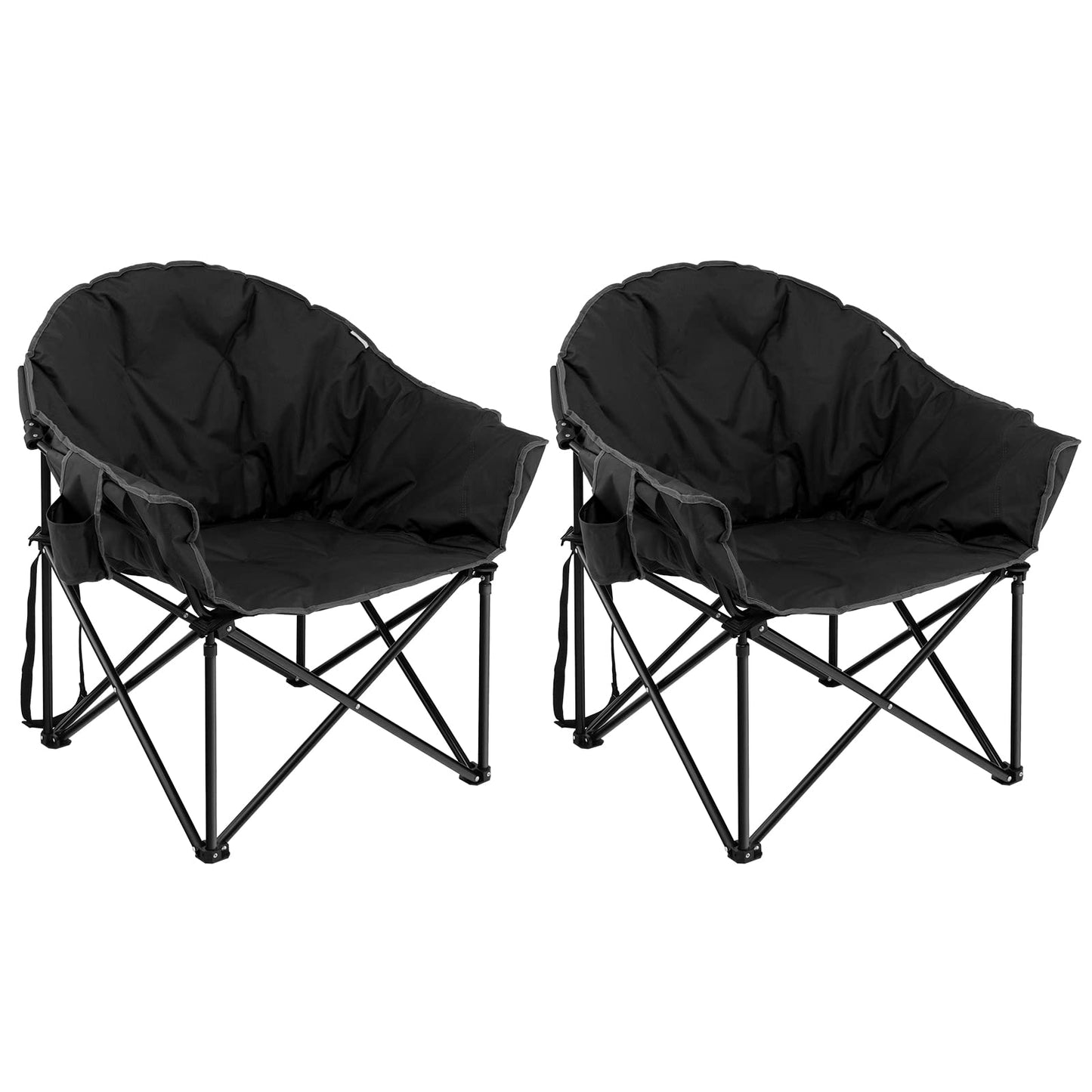 Tangkula Oversized Camping Chair with Cup Holder
