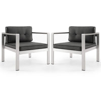 Aluminum Outdoor Patio Armchair with Cushions - Tangkula