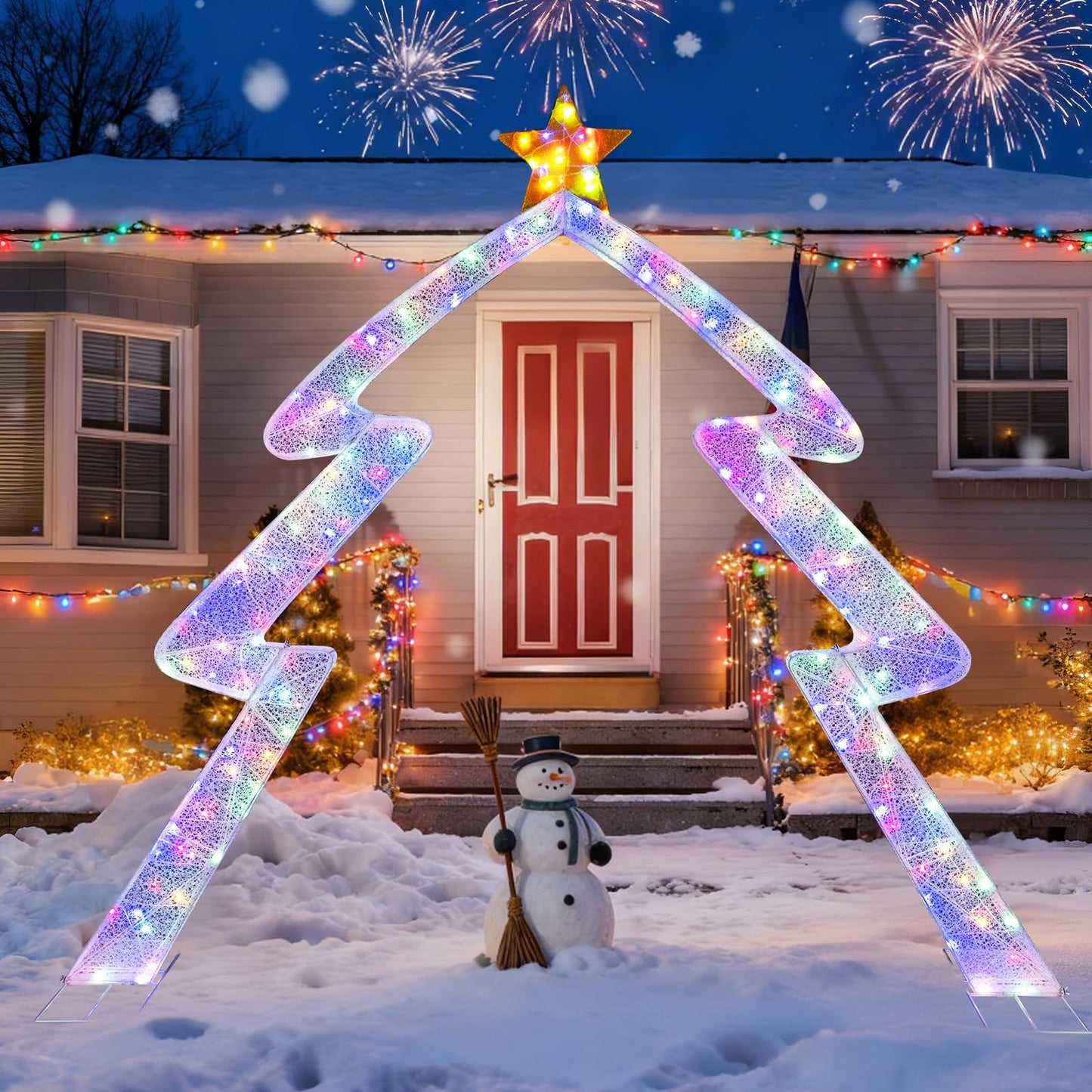 Tangkula 10.4 FT Christmas Archway for Yard