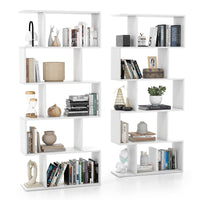Tangkula 5-Tier Geometric Bookshelf