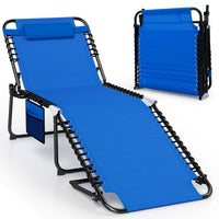 Tangkula Widen Folding Chaise Lounge Chair Set of 1/2