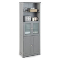 Tangkula Tall Bathroom Storage Cabinet, Freestanding Floor Cabinet