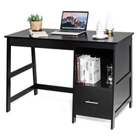 47.5" Computer Desk with 2 Storage Drawers, Small Computer Table Study Writing Desk