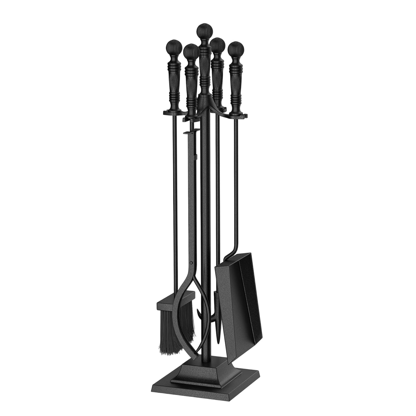 Tangkula Lot de 4 outils de cheminée intérieur/extérieur avec tisonnier