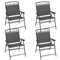 Tangkula Folding Chairs for Outside Set of 4 for Lawn