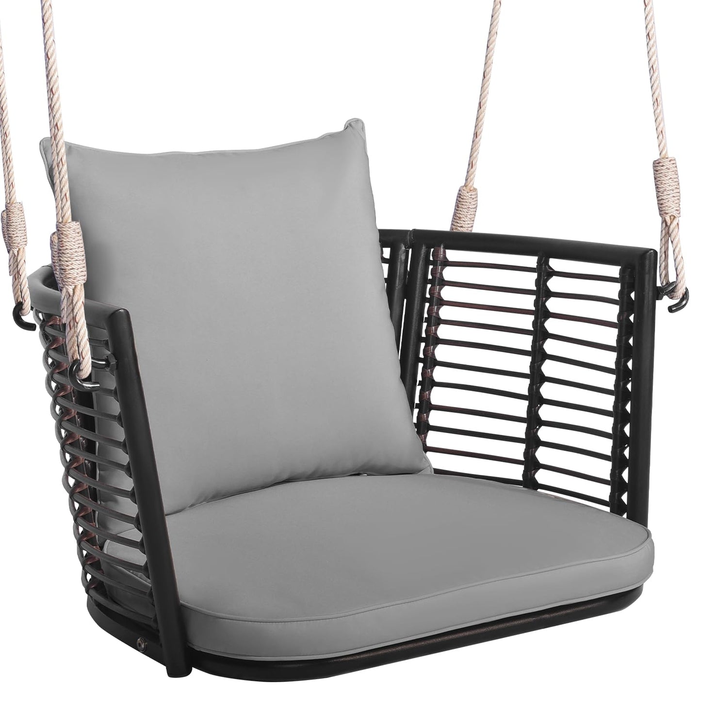 Tangkula Outdoor Metal Porch Swing for Front Porch