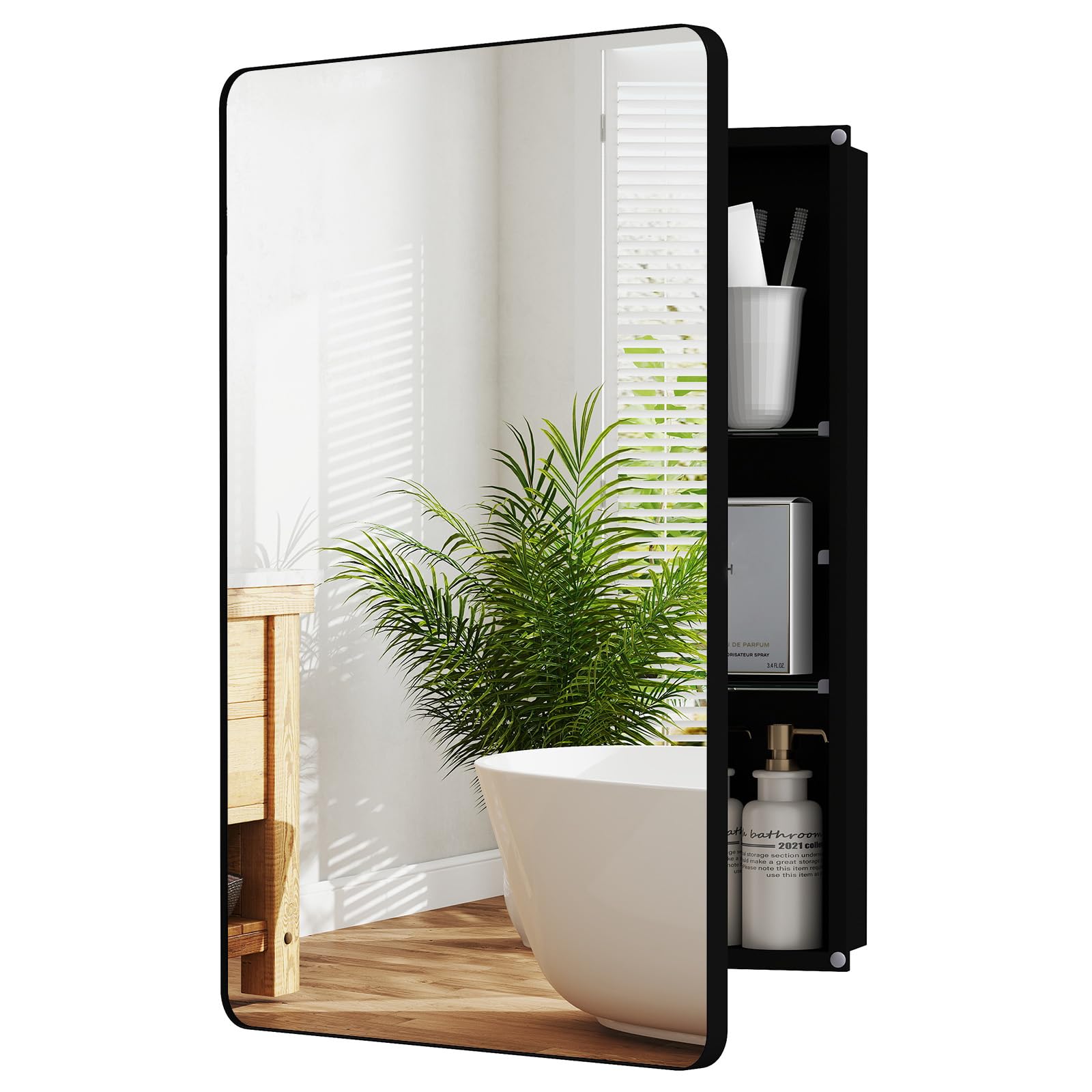 Tangkula Bathroom Medicine Cabinet with Mirror