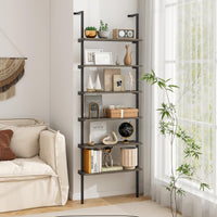 Tangkula Industrial 6-Tier Bookshelf