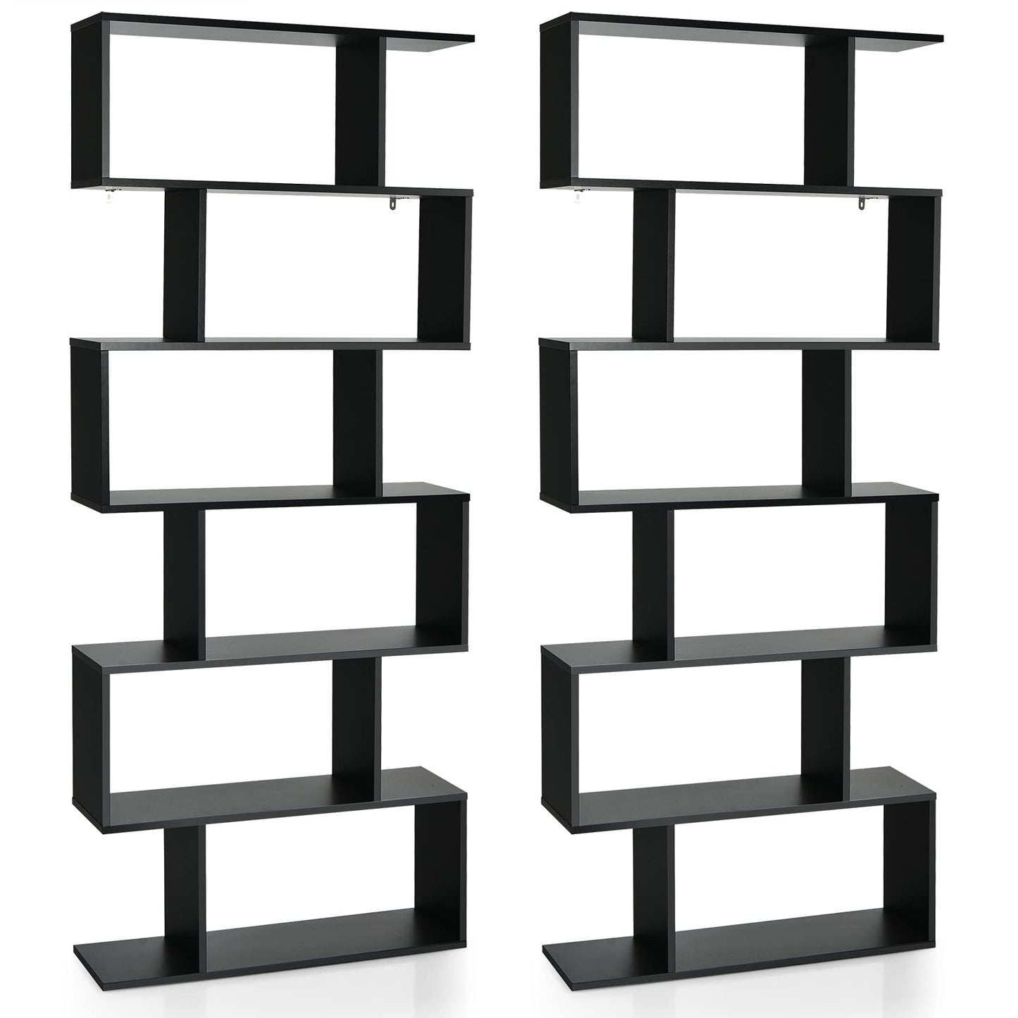 6-Tier Wooden Bookcase - Tangkula