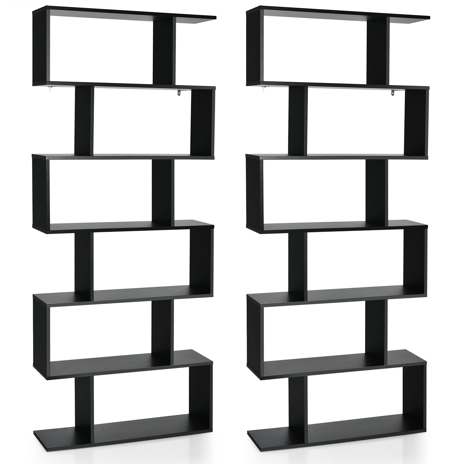 6-Tier Wooden Bookcase - Tangkula