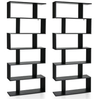 6-Tier Wooden Bookcase - Tangkula