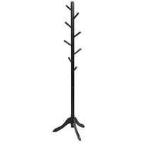 Tangkula Wooden Tree Coat Rack Freestanding, Entryway Coat Stand with 8 Hooks