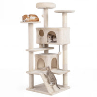 Tangkula 52 Inch Multi-Level Cat Tower with Sisal Scratching Posts