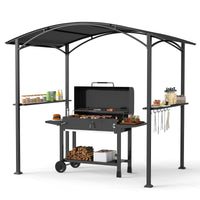Tangkula 8 x 5 FT Grill Gazebo with 2 Metal Shelves