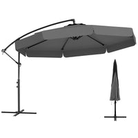Tangkula 10FT Offset Hanging Umbrella with Cover