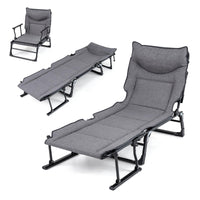 Tangkula 3 in 1 Lounge Chair Outdoor with Cushion