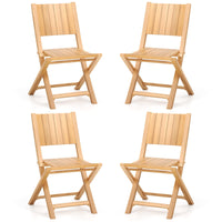 Tangkula 2/4 Pieces Folding Patio Chairs（slat back）