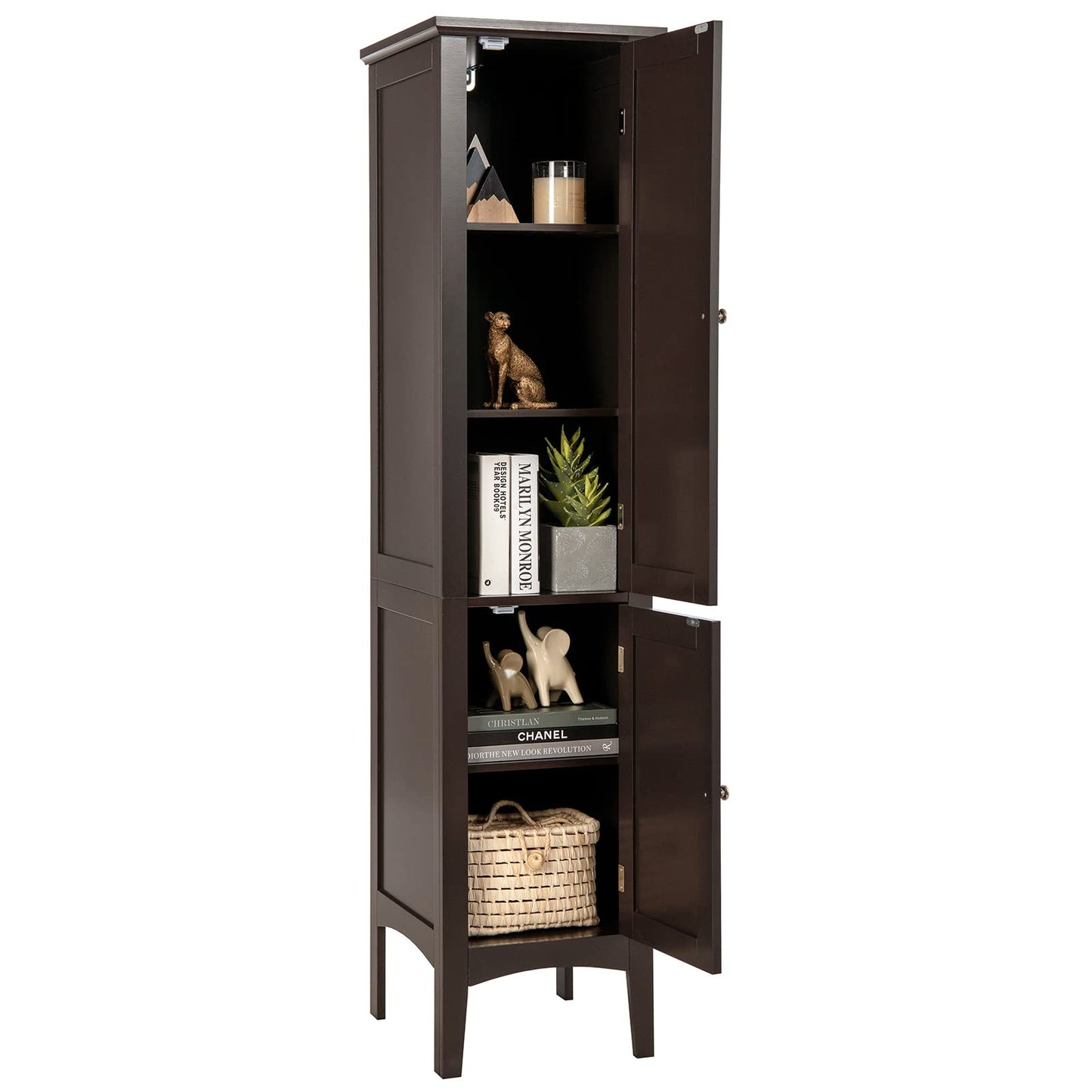 Tangkula Tall Bathroom Storage Cabinet for Bathroom Living Room Kitchen