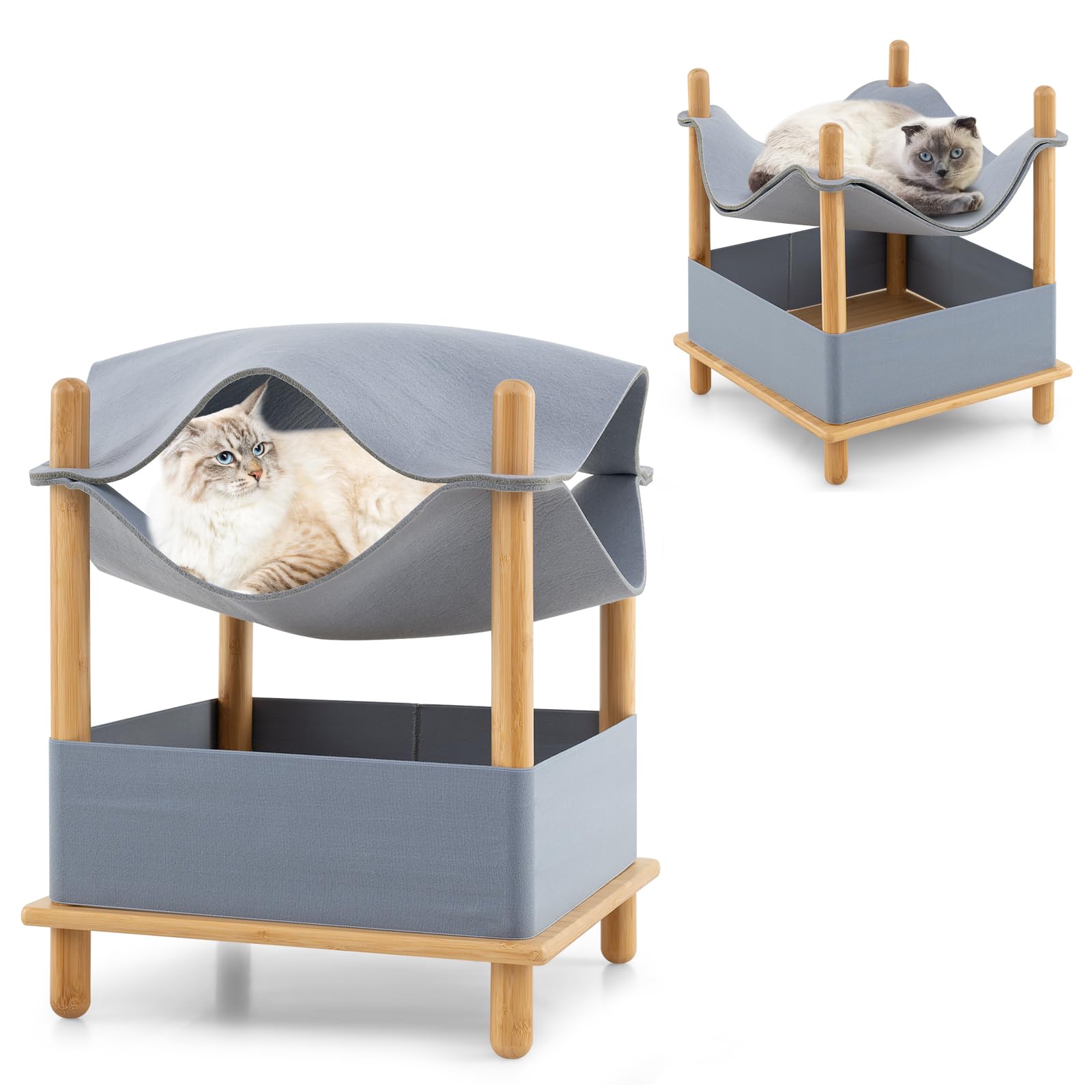 Tangkula Elevated Cat Hammock Bed