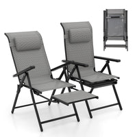 Tangkula Folding Patio Chairs Set