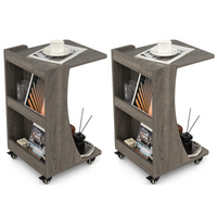 Tangkula C-Shaped End Table