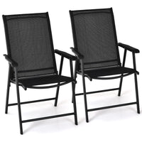 Set of 2 Patio Folding Chairs - Tangkula