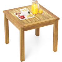 Table d'appoint d'extérieur Tangkula pour porche, terrasse, jardin, intérieur