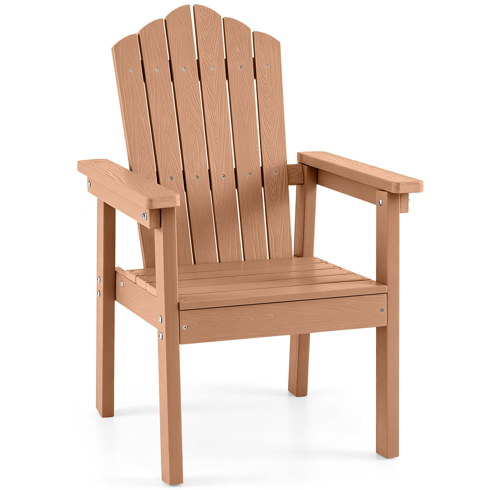 Chaise Adirondack d'extérieur Tangkula avec dossier haut et accoudoirs larges pour terrasse ou piscine