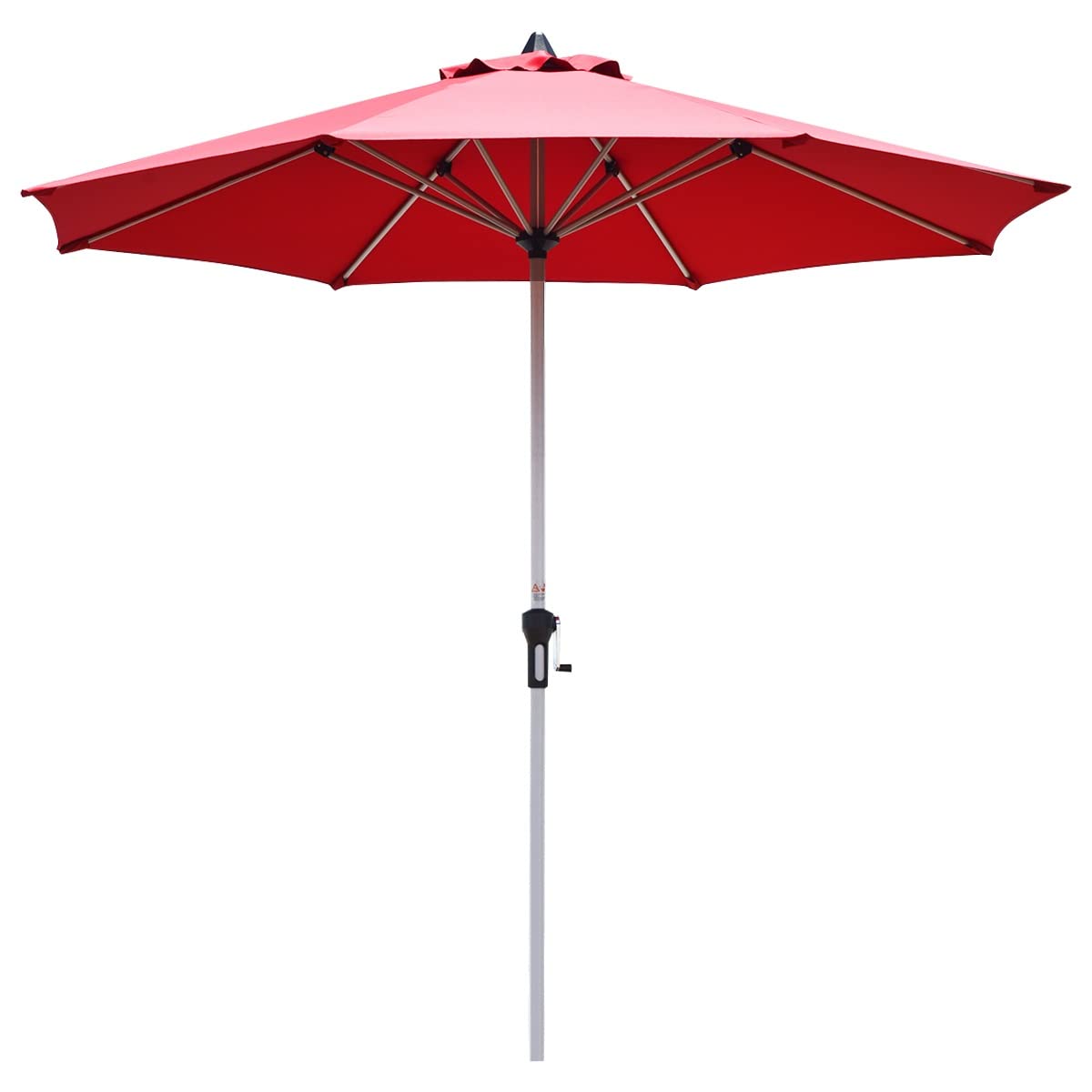Tangkula 9 ft Patio Umbrella, Outdoor Market Table Umbrella with 1.5" Aluminum Pole