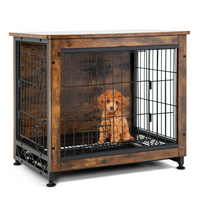 Tangkula Dog Crate Furniture with Removable Tray/Felt Mat