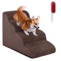 Tangkula Foam Dog Stairs for High Beds, Extra Wide & Deep Pet Ramp