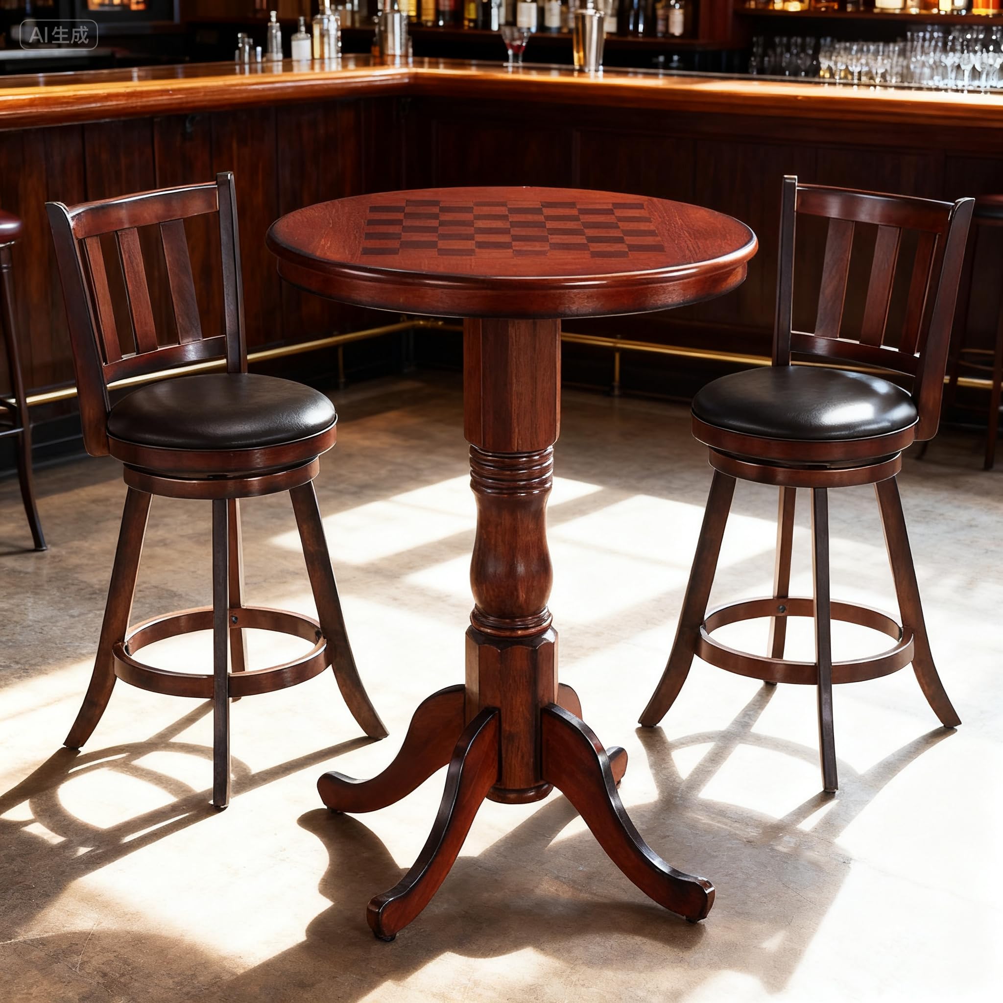 Tangkula 3-Piece Counter-Height Dining Table and Chairs for Small Spaces