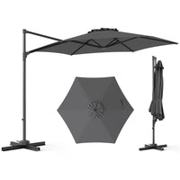Tangkula 10FT Patio Umbrella Offset Cantilever Outdoor Umbrella