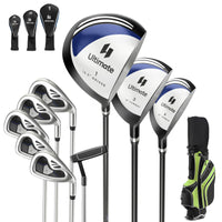 Tangkula Ensemble complet de 10 clubs de golf pour homme, droitier