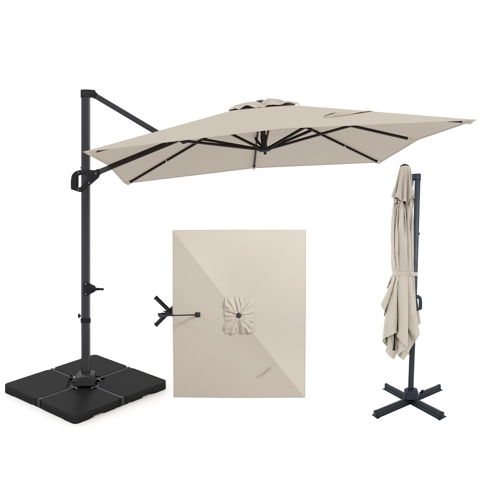 Tangkula 11 x 9 FT Patio Umbrella with Base Included