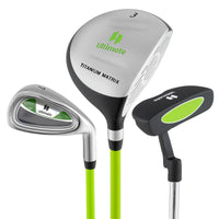 Tangkula 3 Pieces Junior Golf Club Set for Children Right Hand，Aged 8-10