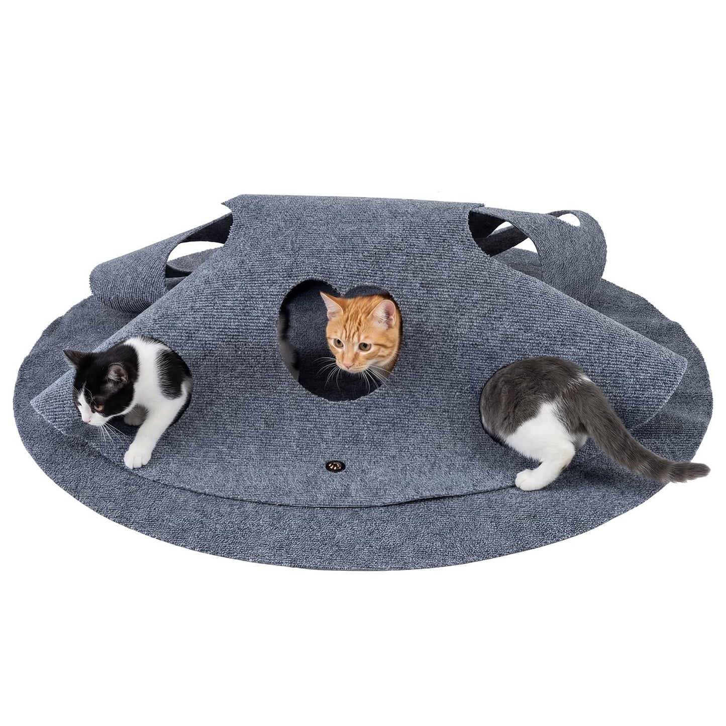 Tangkula Grand tapis tunnel rond de 102 cm pour chats d'intérieur